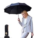 VILLASON 60 MPH Windproof Compact Travel Umbrella with Reinforced Unbreakable 10 Ribs, Auto Open & Close One Handed Operation, Sturdy Rain Repellant Large Canopy 46-Inch, Compact But Large When Open