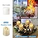 Upgraded AMIR Flameless Candles, Flickering LED Tea Light Candles with Timer, Remote Control Votive Candles for Christmas Decorations,Seasonal and Festival Celebration Battery Included,Warm White