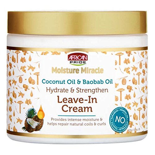 NEW AFRICAN PRIDE MOIST MIRACLE HYDRATE & STRENGTHEN LEAVE-IN CREAM 15 OZ