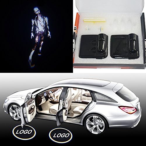 Spoya Walking dead zombie Wireless Magnetic Car door step LED welcome logo shadow ghost light laser projection projector light