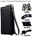SINIANL Compatible with iPhone 7 Case, 2 in 1 Leather Zipper Wallet Multi-Functional Handbag Detachable Clutch Case with Folio Flip Credit Card Holder Cover Buckle Purse