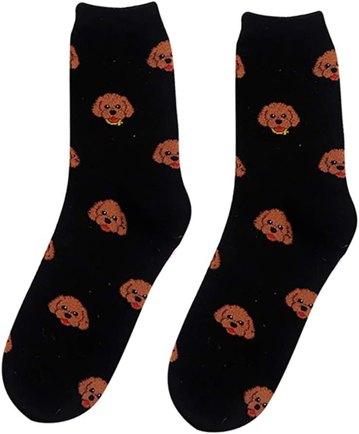 KaloryWee Socks Women Man Cotton Socks Animal Art Animation Character Cute Gift Dress Sock