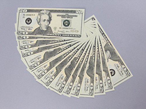 prop money new real looking new style copy 20s full print stack