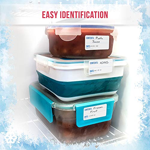 MESS Dissolvable Freezer Labels 500 Removable Food Container Labels Blank Labels for Food