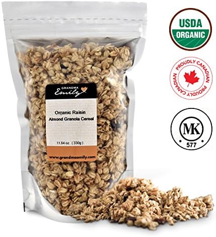 Grandma Emily Organic Raisin Almond Granola 11.64 oz (4 Pack)