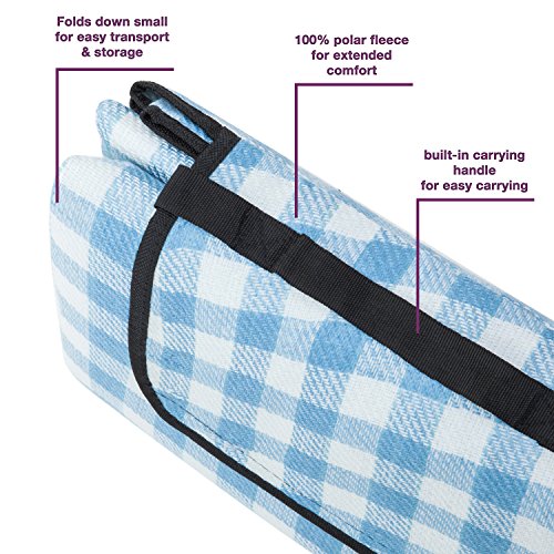 Extra Large Outdoor Picnic Blanket with Waterproof Backing 90 X 80" (200 X 200CM) 3-Layer, Oversized Soft Fleece Material Tent Mat, Camping Mat, Perfect for Beach, Picnic and Travel