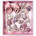 Baby Girls Hair Accessories Clips Ties Fully Covered Bows with Hanger Set, babies barettes for Infant and Toddlers fine hair 18pcs (Korea Pink)