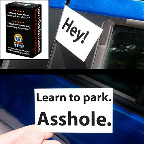 Stockings & Holders - Super Hilarious, Crude Bad Parking Cards 50 Pack. Prank Idiot Parkers and Get the Satisfaction of Revenge With Funny NSFW Novelty Notices. Gag Note Cards Make Great Xmas Stocking Stuffers for Ages 18+
