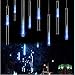 Paragala Meteor Shower Rain Lights,50cm 8 Tubes Snow Falling Rain Drop Light Cascading Lights for Christmas Wedding Party Xmas Tree Indoor Outdoor Patio Decoration (UL Listed Plug)