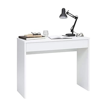 Fmd 362 001we Checker Console Ou Bureau Avec Tiroir Bois Blanc 100