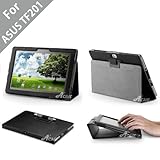 Acase Leather Case Folio with Multi View Stand for Asus TF201 Eee Pad Transformer Prime 10.1-Inch  tablet, Black (ACS-1005MFBK-TF201)