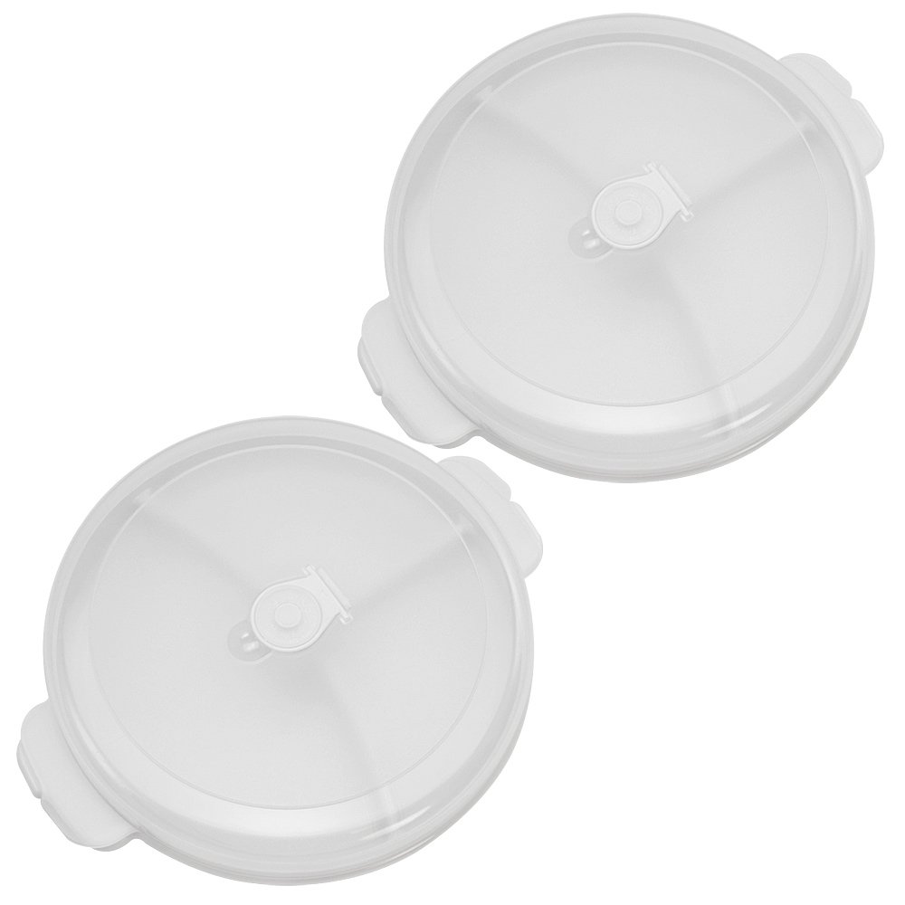 COM-FOUR® 2x Mikrowellengeschirr, Mikrowellenteller aus Kunststoff