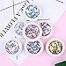 Micup Holographic Nail Art Sticker Kit Iridescent Nail Sequins Mermaid Colorful Flakes Glitter Make Up for Nail Face Body Eyes - 8Colors
