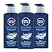 NIVEA Men Express Absorption 3-in-1 Revitalizing Lotion - Body, Face, Hands - 16.9 oz. Pump Bottle (Pack of 3)