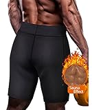 Ursexyly Mens Tights Neoprene Casual Shorts Workout Fashion Comfy Gym Training Bodybuilding Exercise Quick Dry Pant (Black Sauna Pant, 3XL)