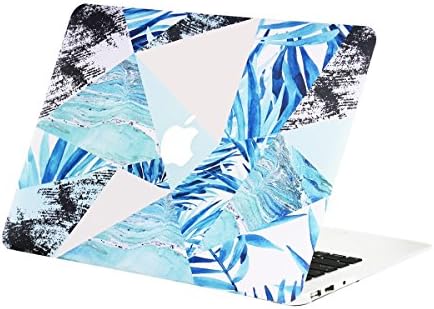 Unik Case - Tropical Abstract Art Series Rubberized Graphic Hard Case for MacBook Air 13" A1369 and A1466 - Tropical Triangle Blue