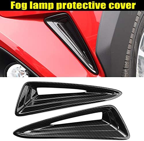 FT ELECTRIC- 2018 1 Pair Fog Light Protective Cover Bumper Molding Side Grill Grille Durable For Toyota Chr Csl88 (Black)