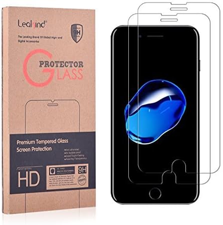 Screen Protector for iPhone 7 Plus 6s 6Plus, LEAKIND 2-Pack Anti-Scratch Anti-Fingerprint High Clarify Hardness Tempered Glass (6s film)