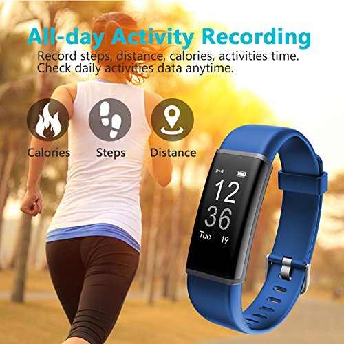 Lintelek Fitness Trackers, Customized Smart Watch Pedometer with Heart