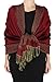 Peach Couture Women's Ravishing Reversible Jacquard Paisley Shawl Wrap Pashmina Maroon
