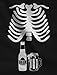 Funny Mens Skeleton Beers in Belly Shirt Ribcage Xray Halloween Costume Shirts for Men X-Large Black