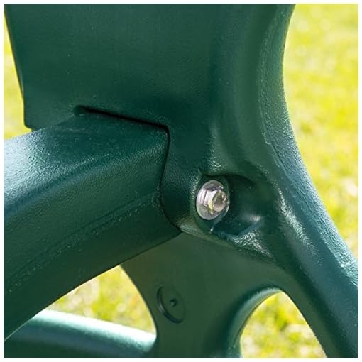 Swing-N-Slide WS 3452 Heavy Duty Two Person Dual Glider Swing, with Coated Chains to Prevent Pinching, 18" W x 25 in H x 40" L, Green - Image 5