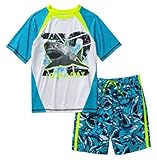 OP Ocean Pacific Boy's Shark Rashguard Swim Set