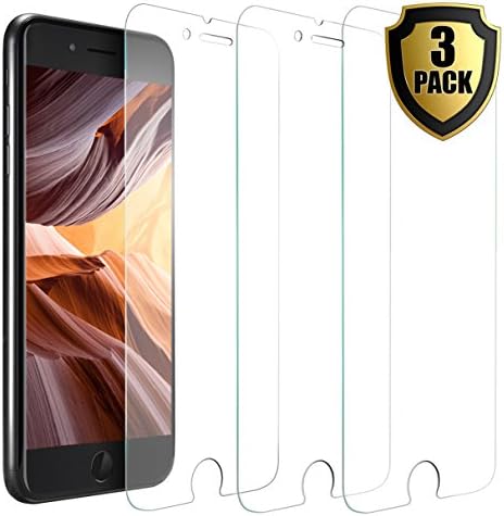 MDOutlet(3-Pack) iPhone 8 Plus, 7 Plus, 6S Plus, 6 Plus Screen Protector 9H Hardness Anti-Shatter Tempered Glass 99.9% HD Clarity and 3D Touch Accuracy (With Easy-Applicator)