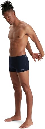 Speedo Eco Endurance+ Aquashort Swimsuit Navy Chlorine Resistant Recycled Fabric view 3