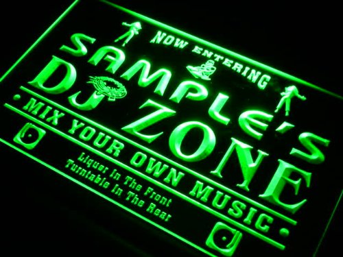 qh-tm Name Personalized Custom DJ Zone Music Turntable Disco Bar Beer Neon Sign - Thumbnail 4