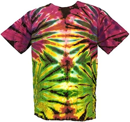 CJ Intertrade Tie Dye Shirt for Men and Women Size S,M,L,XL,2XL,3XL,4XL,5XL Tie Die Shirts Tie Dye T Shirts Tie Die Tee Shirts Hippie Shirt … (L, Super Leafs)