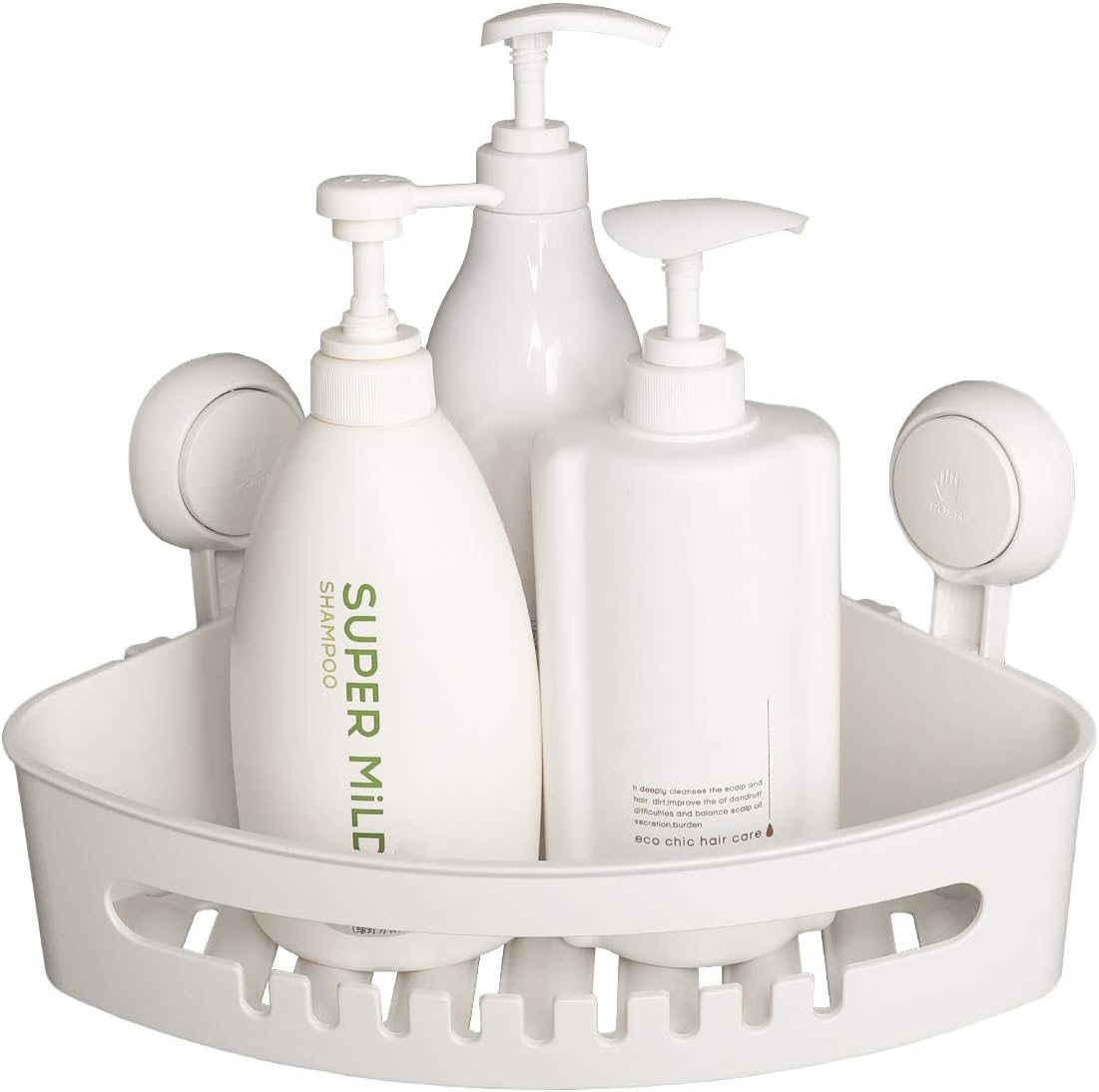 corner suction cup shower caddy