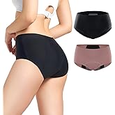 Carer Incontinence Underwear for Women 150ml High Absorbent Leak Proof Underwear for Women Washable Women's Incontinence Panties for Incontinence Bladder Leak 2 Pack Black/Dusty Rose S