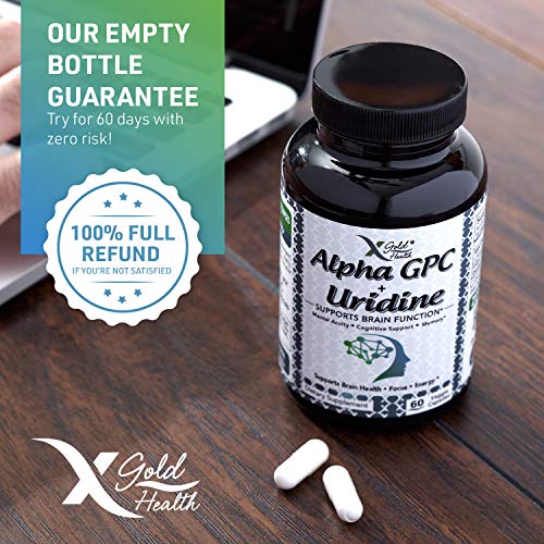 Alpha GPC Choline 600mg + Uridine Monophosphate 300mg 2in1 Nootropic