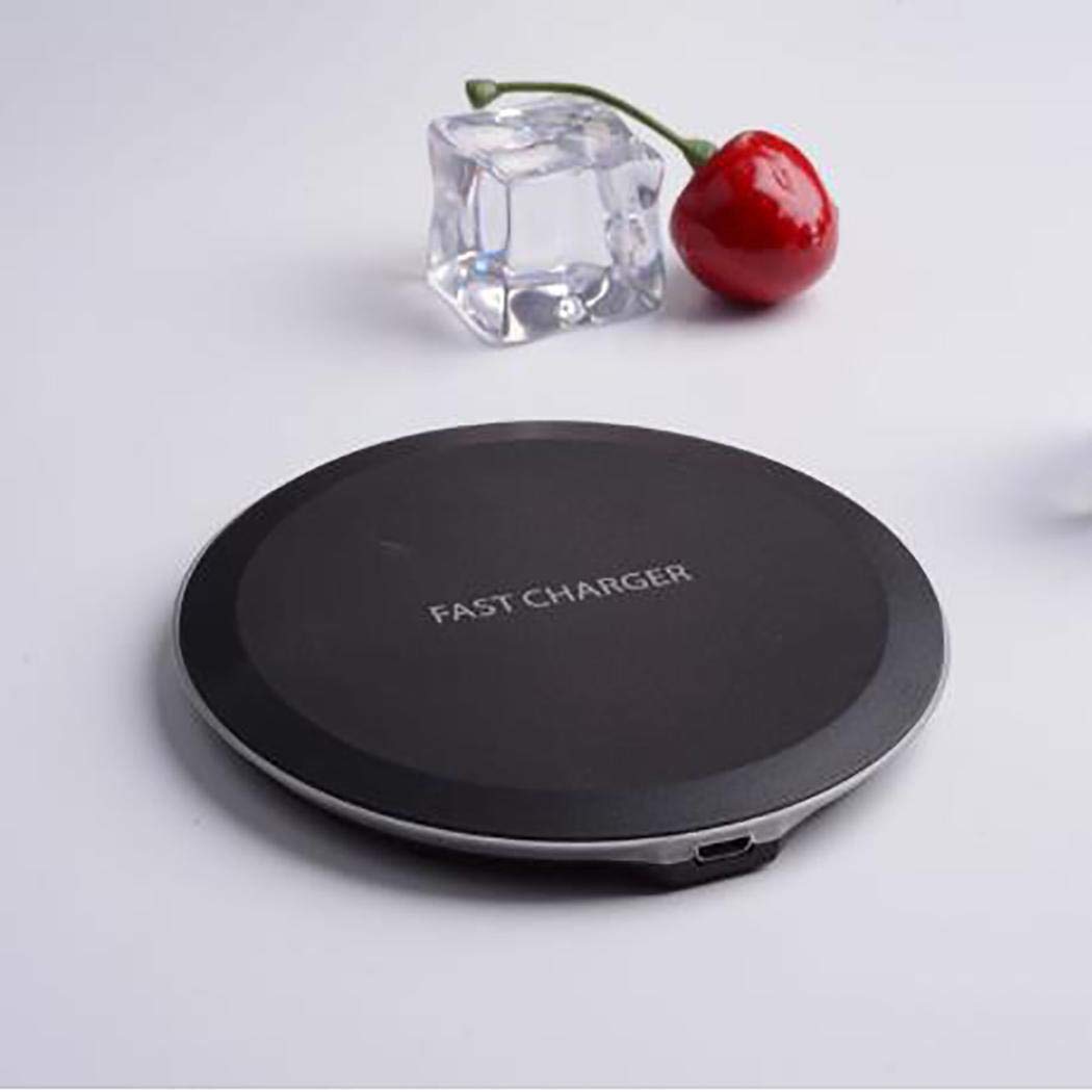 Junio1 Pratico Caricabatterie Wireless per Telefono da casa Portatile da Viaggio Portatile Caricabatterie a induzione
