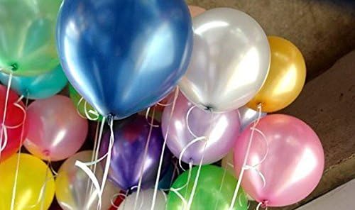 TRISHRA Multicolor Metallic Birthday Party Balloons - Pack of 50