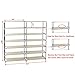 SONGMICS 7-Tier Portable Shoe Rack Organizer 36-Pair Shoe Storage Cabinet Beige URXJ12M