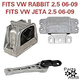 VW RABBIT, JETTA w 2.5 ENGINE TRANSMISSION MOUNT SET KIT 2.5L engines