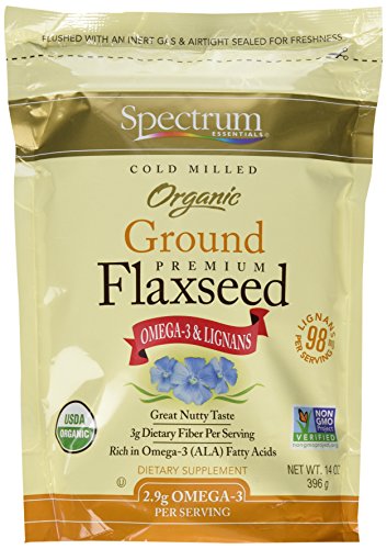 Spectrum Essentials Organic Ground Essential Flaxseed Supplement, 3 Count, 14 Oz Spectrum Essentials Organic Ground Essential Flaxseed Supplement, 3 Count, 14 Oz