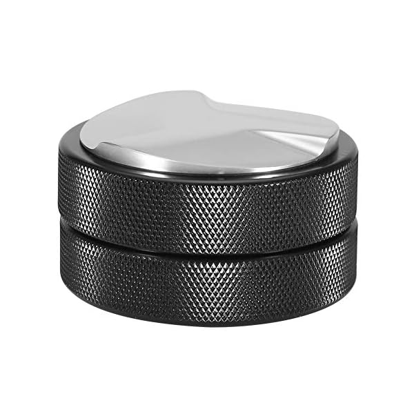 Tarente Kaffee Tamper 51mm, Tamper 51mm, 51mm Edelstahl-Kaffee Tamper Basis Kaffeebohne Presse Werkzeug Schwarz (DREI…