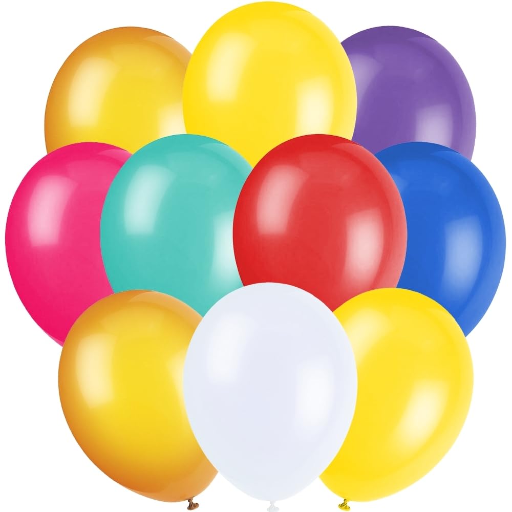 Assorted Color Premium Latex Balloons (30cm) Pack of 10 - Vibrant Party Decorations for Birthdays, Weddings, and Events