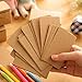Yexpress 400pcs Retro Blank Kraft Note Paper Business Cards Vocabulary Word Card Message Card DIY Gift Card Blank Paper Tags