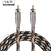 SKW Digital Coaxial Cable RCA to RCA Multiple Shield with Ultra-high Purity Copper Subwoofer Cable for HiFi Systems 16.4ft/5M