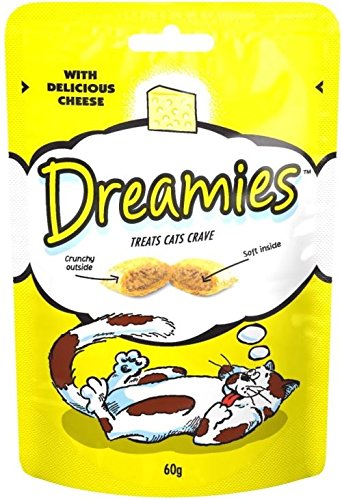 Dreamies Cat Treats with Delicious Cheese (60g) - Pack of 6