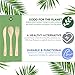 Crate Collective Bamboo Utensils Set of 4 - Kitchen Flatware Set with Fork, Spoon, Knife, Perfect for Home or Travel - Reusable Cutlery that’s Organic, Eco-friendly & Elegant