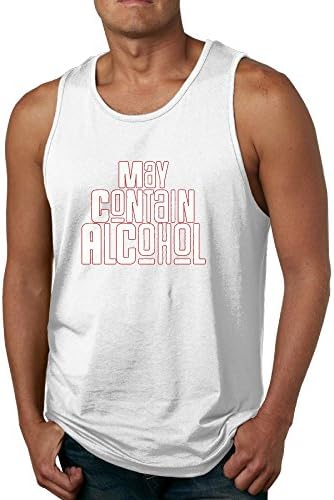 MOME CAW May Contain Alcohol1 Adults Tank Tops Exercise Undershirt Scoop Neck Activewear