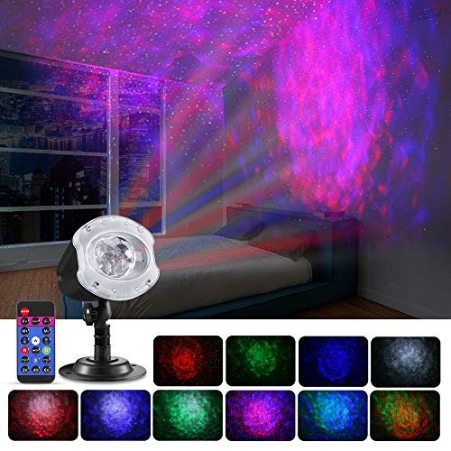 Greenclick Star Projector Lights Ocean Wave Projector Light Indoor Outdoor Christmas Projector Light for Yard Room Wedding Party Festival Holiday etc