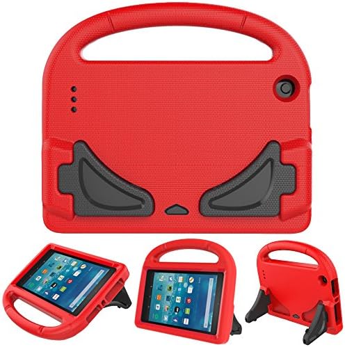 All New Fire 7 2017 Case, Fire 7 2015 Case, YUANFAN Light Weight Kids Shock Proof Stand Cover for Amazon Fire 7 Tablet(5th Generation,2015 Release and 7th Generation,2017 Release) Red