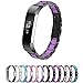 Greeninsync Compatible with Fit Bit Alta HR Band Stainless Steel, Special Pattern Replacement for Fit Bit Alta Bands Metal Adjustable Accessory Wristband Small/Large for Alta Fitness Tracker -Purple