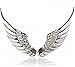 3D Personalized Car Stickers Metal Angel Wings Car Stickers Badge Wings Decoration Stickers For BMW Audi Ford Volkswagen Toyota Car (Silver)